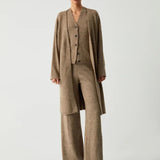 Lucia – Set cardigan lung și vestă