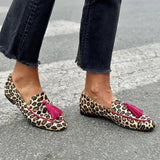 Ana – Mocasini leopard cu ciucuri