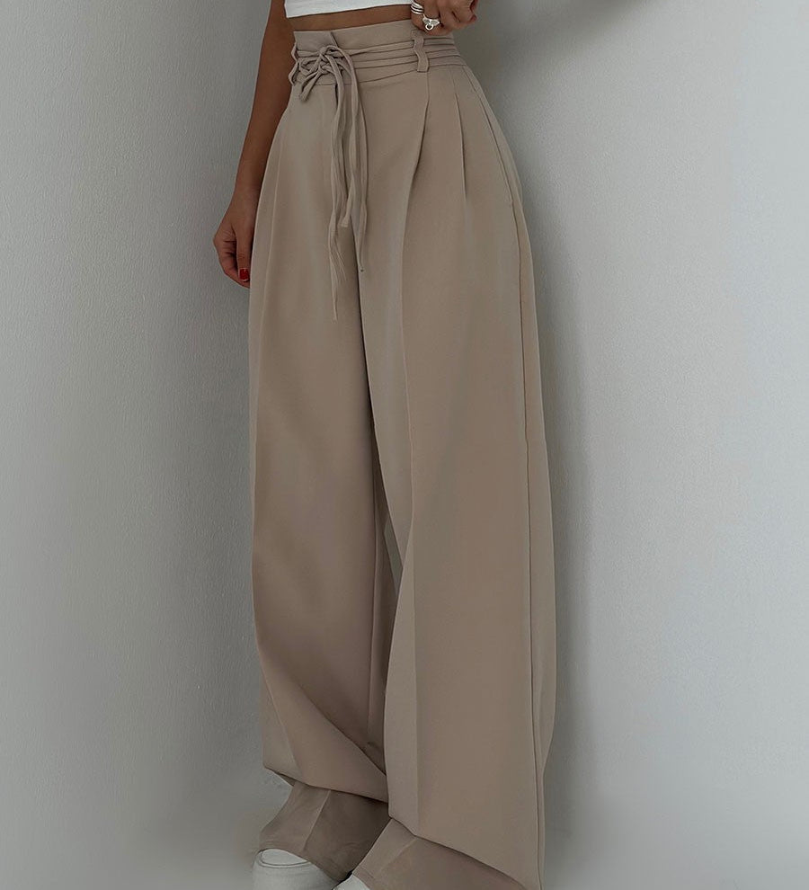 Alida – Pantaloni largi cu talie înaltă