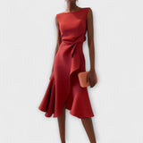 Rodica – Rochie midi drapată asimetric