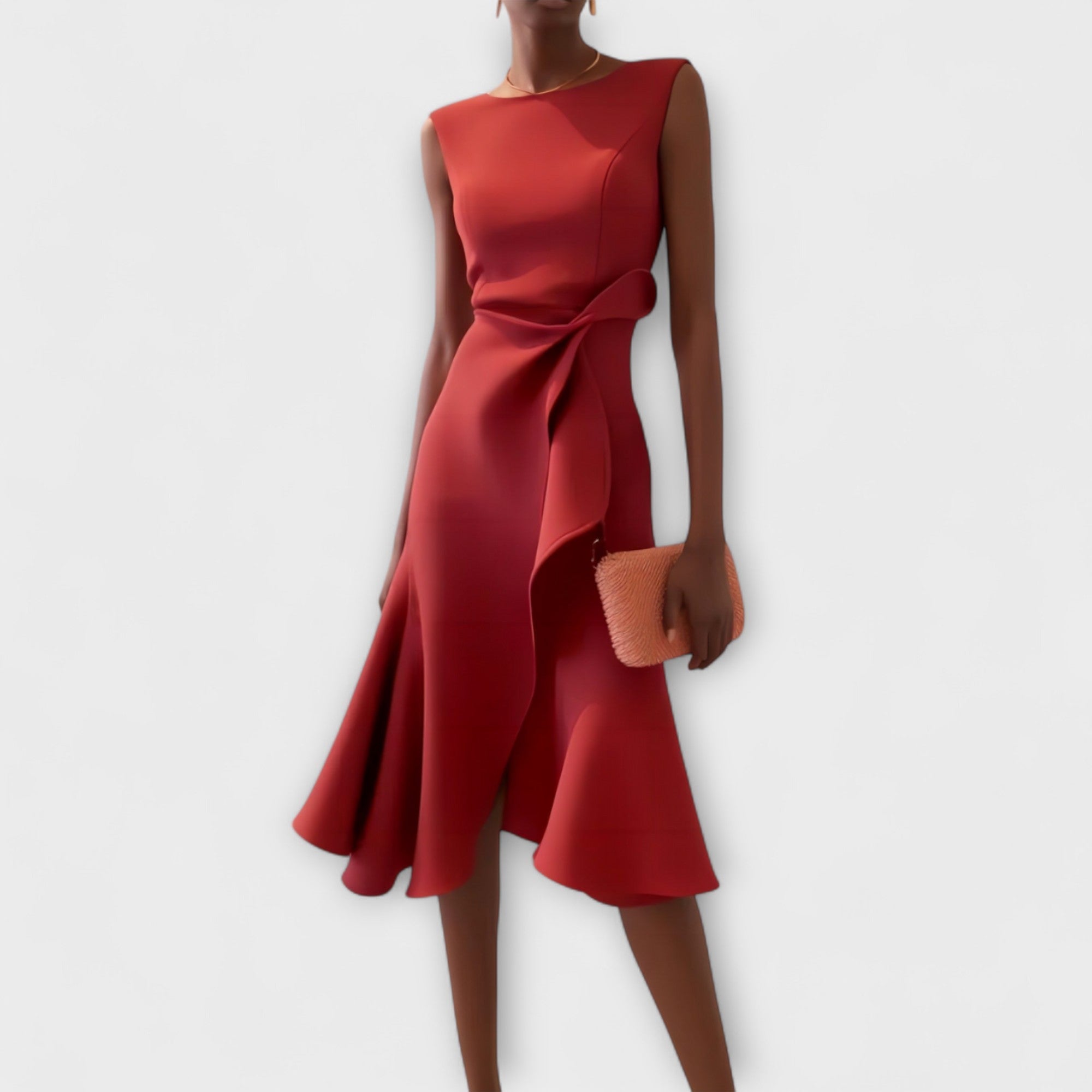 Rodica – Rochie midi drapată asimetric