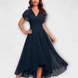 Ina – Rochie bleumarin din voal