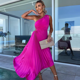 Casandra – Rochie plisată asimetrică