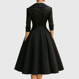 Grațiela – Rochie midi cu guler șal