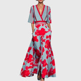 Ariana – Rochie maxi cu flori mari
