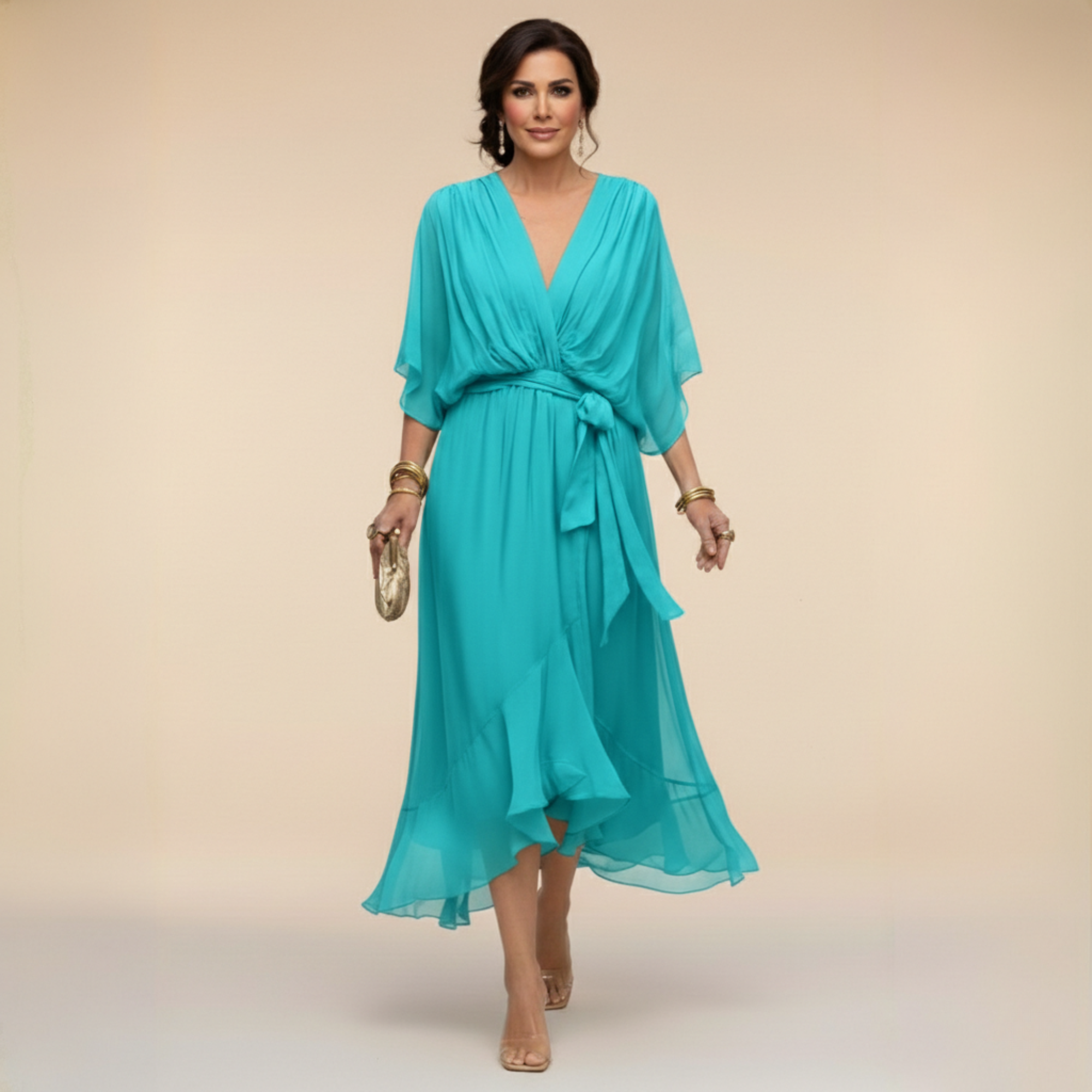Mirabela – Rochie din șifon cu cordon
