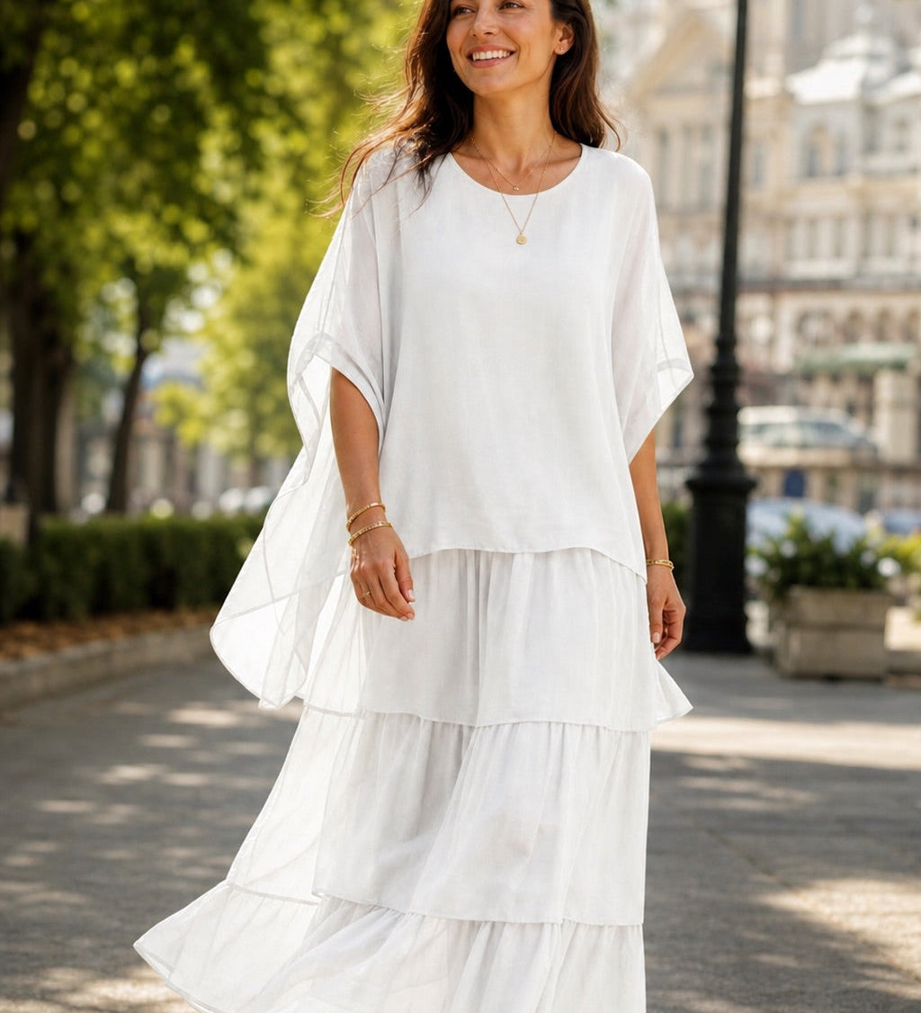 Sorina – Rochie vaporoasă cu volane
