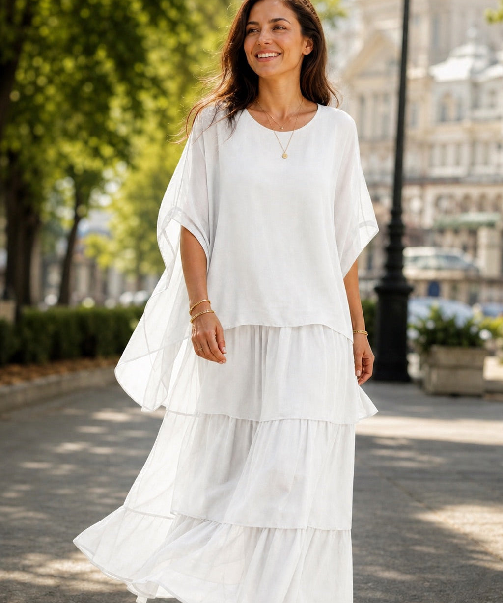 Sorina – Rochie vaporoasă cu volane