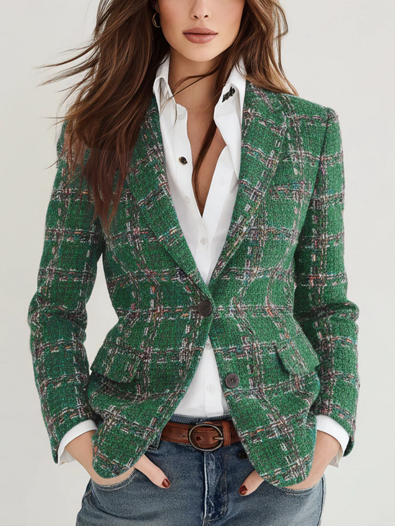 Sonia – Blazer în carouri stil vintage