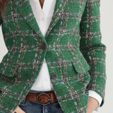 Sonia – Blazer în carouri stil vintage