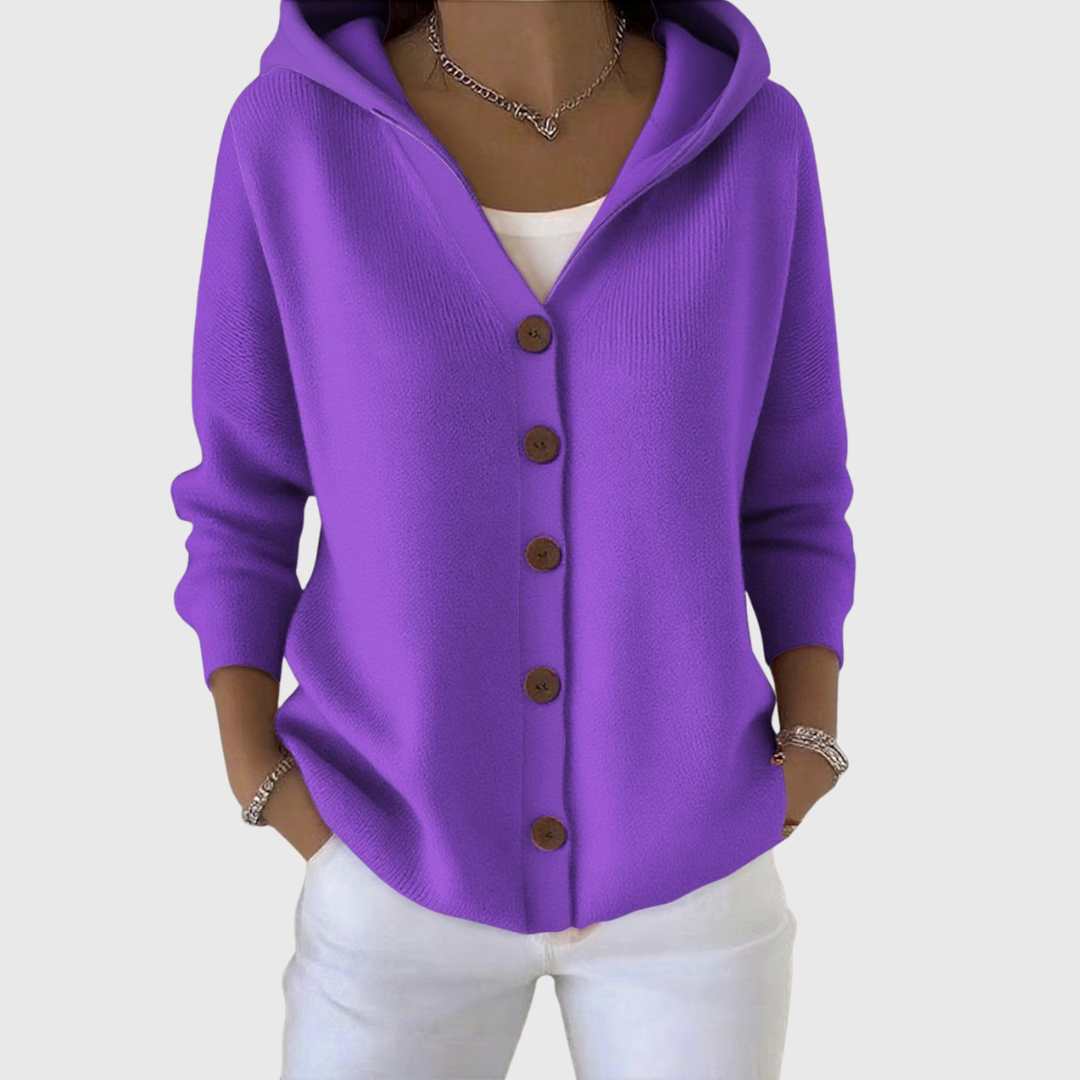 Angelica – Cardigan tricotat cu glugă