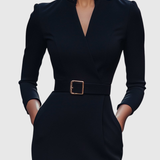 Casandra – Rochie creion cu cataramă