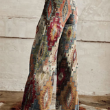 Adina – Pantaloni largi cu motive etnice