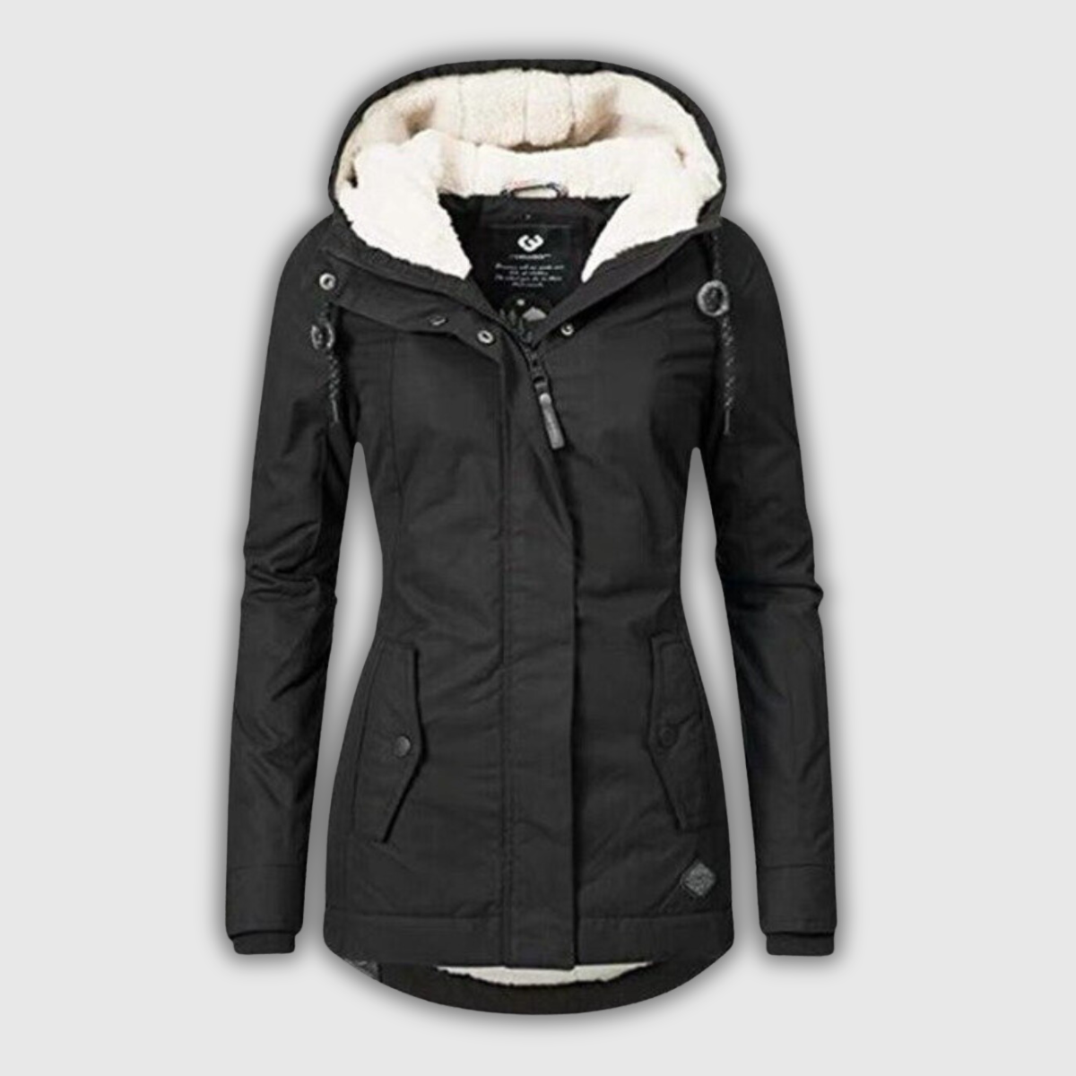 Izabela – Parka cu blăniță și glugă