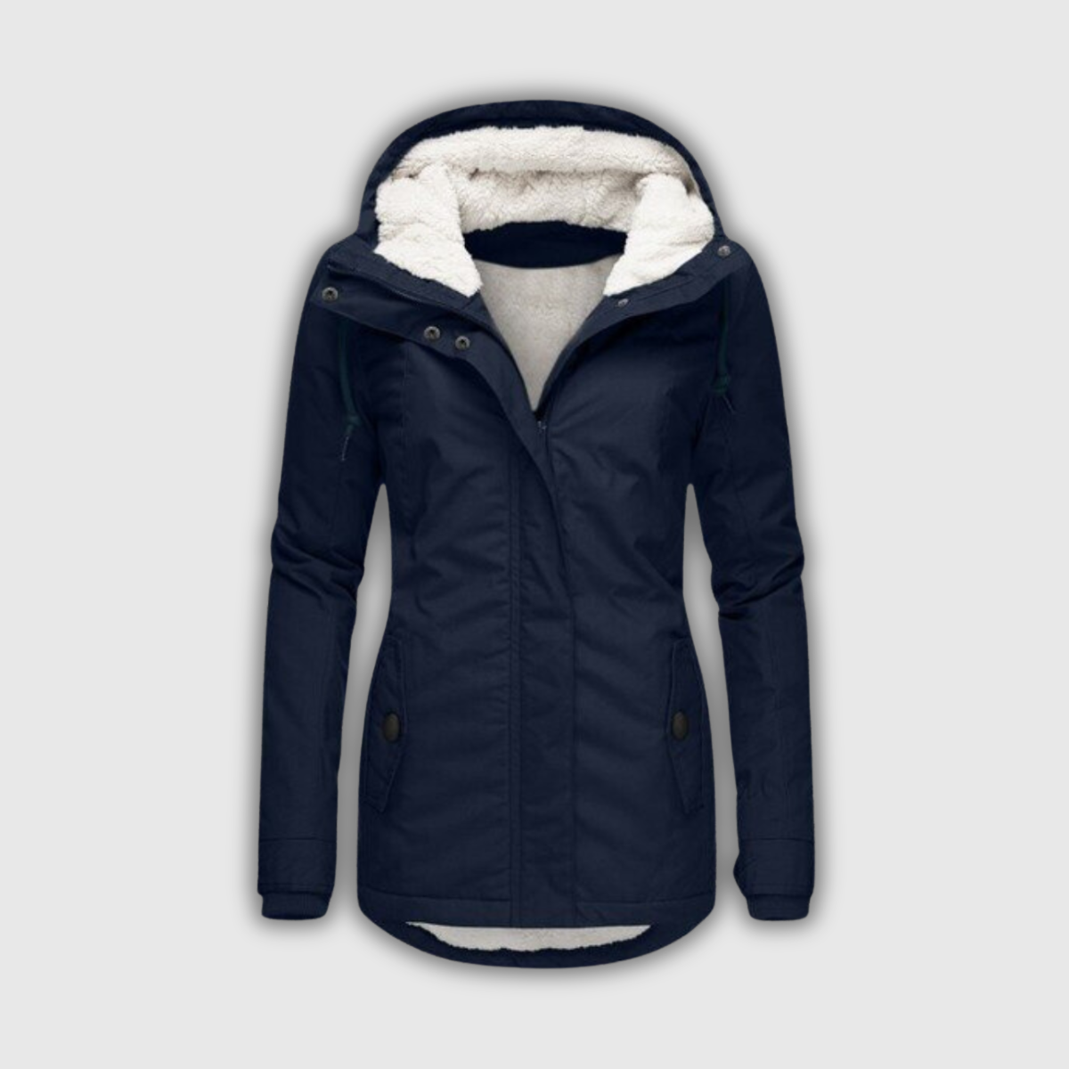 Izabela – Parka cu blăniță și glugă