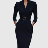 Casandra – Rochie creion cu cataramă