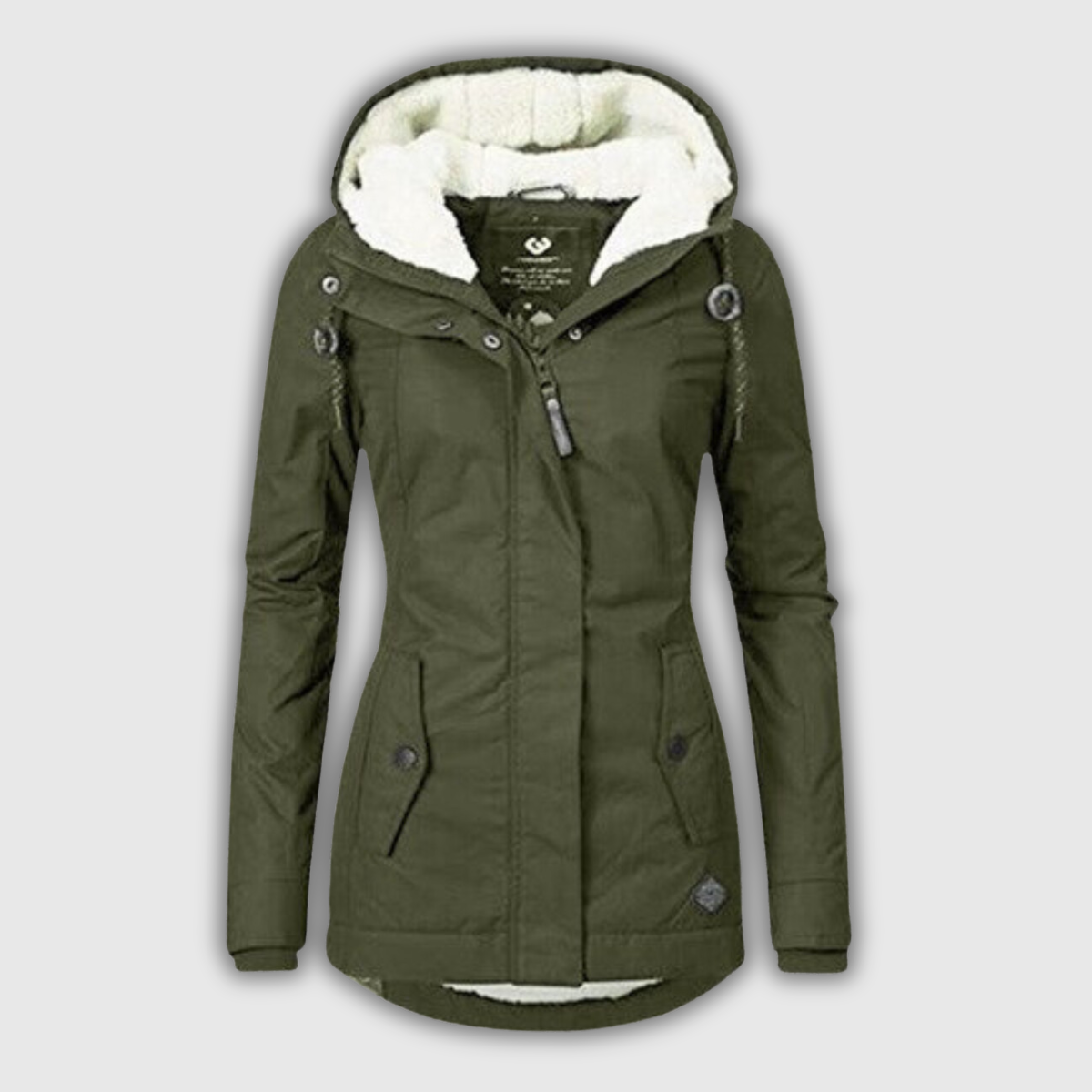 Izabela – Parka cu blăniță și glugă