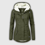 Izabela – Parka cu blăniță și glugă