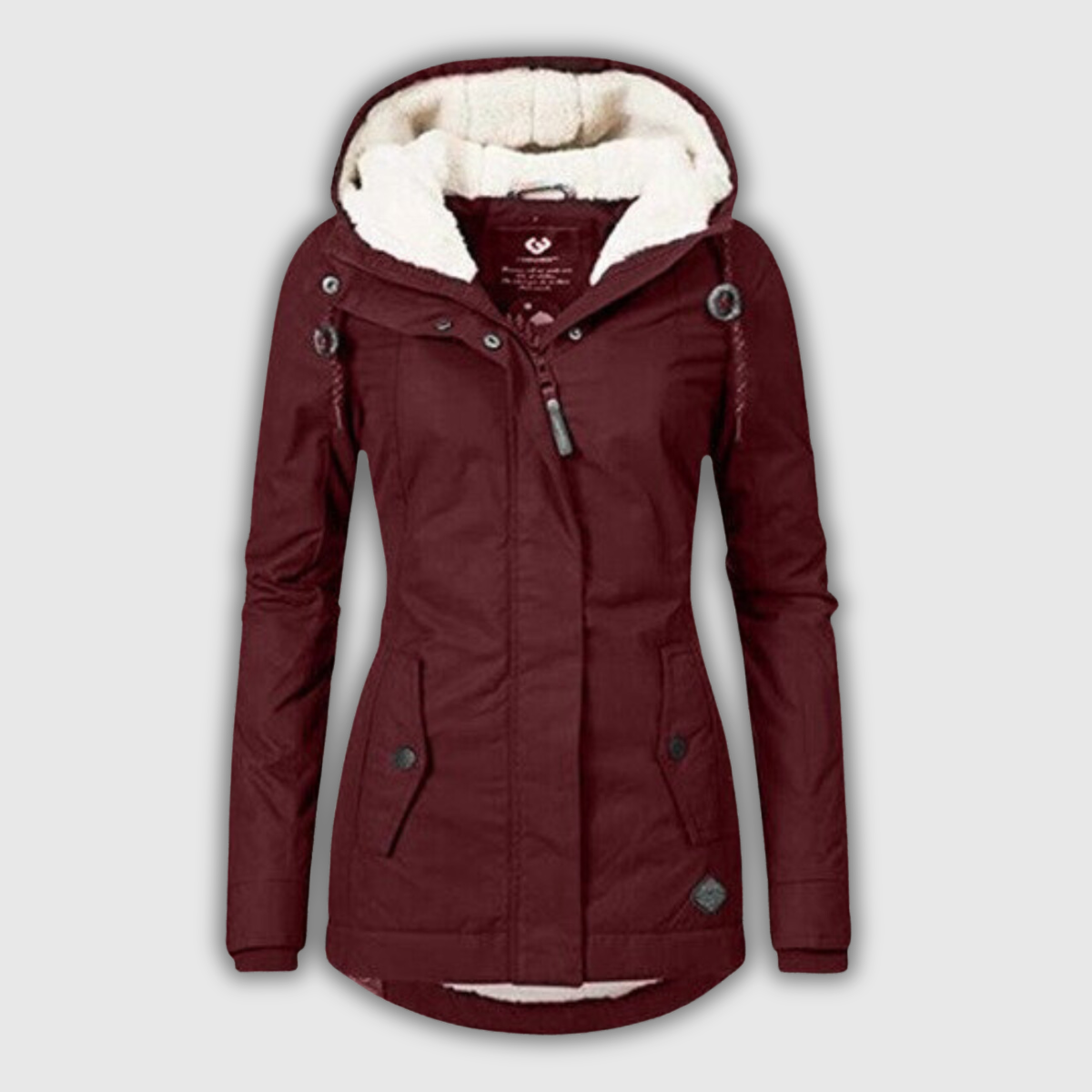 Izabela – Parka cu blăniță și glugă