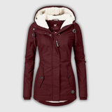 Izabela – Parka cu blăniță și glugă