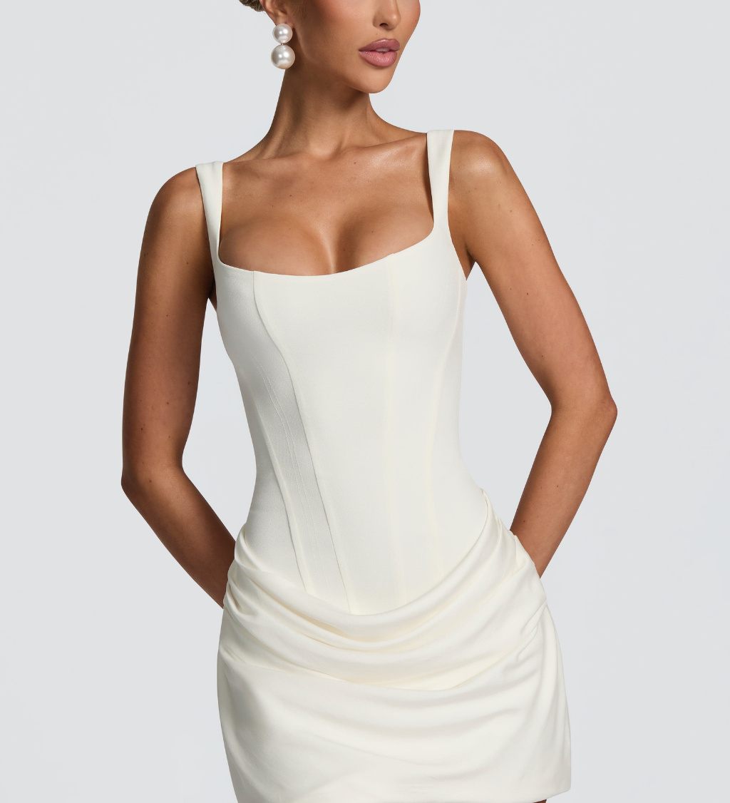 Petronela – Rochie mini cu corset drapat