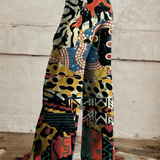 Teodora – Pantaloni largi cu imprimeu patchwork