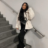 Mădălina – Jachetă teddy cu guler înalt