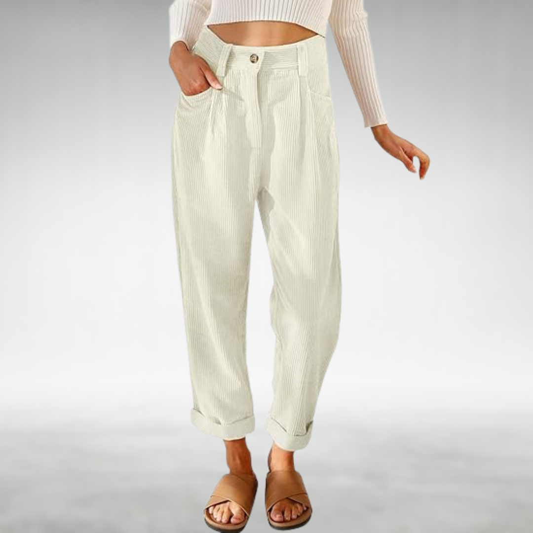 Tamara – Pantaloni din catifea reiată