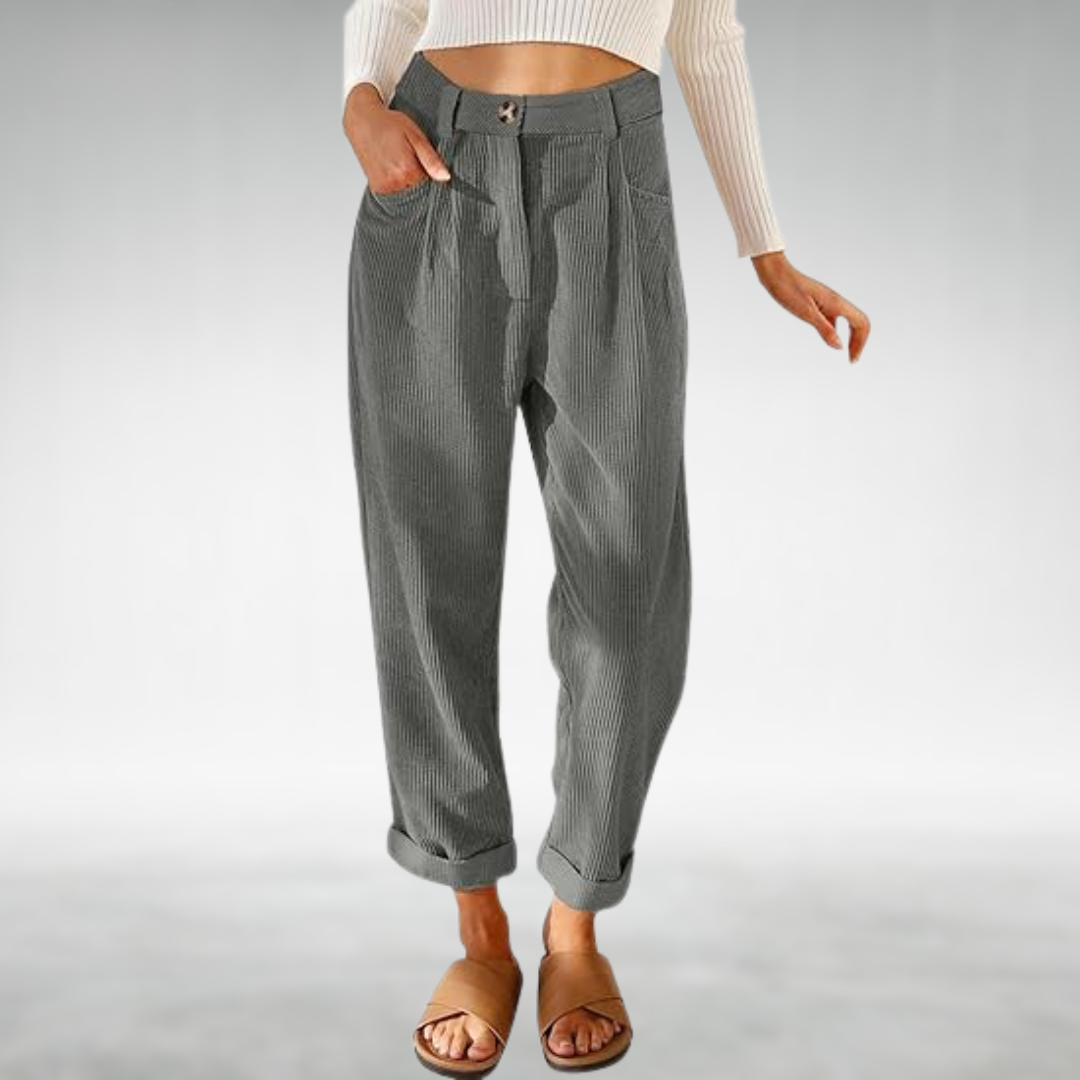 Tamara – Pantaloni din catifea reiată