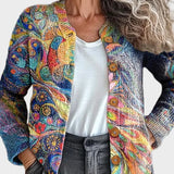Bianca – Cardigan cu imprimeu pictural