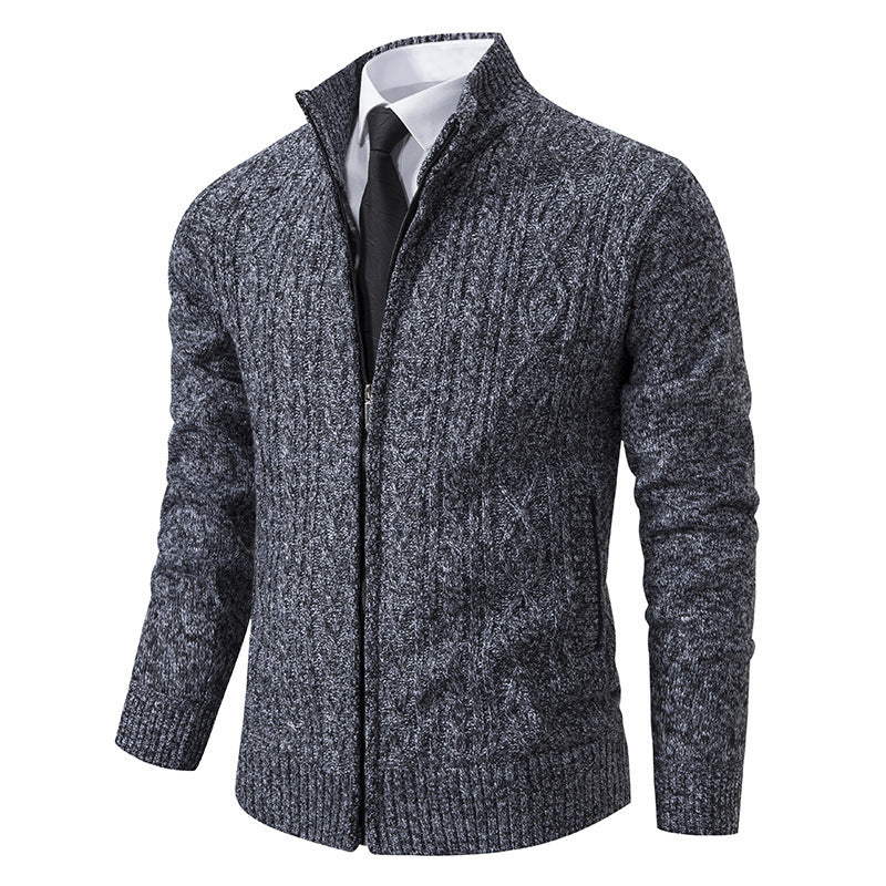 Cosmin – Cardigan melanj cu fermoar