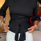 Rebeca – Bluză cu fundă în talie