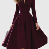Cerasela – Rochie midi bordo evazată