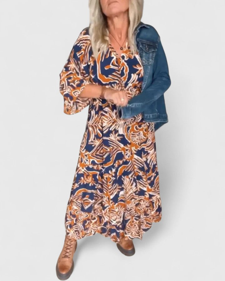 Atena – Rochie maxi cu imprimeu