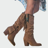 Sara – Cizme boho cu franjuri