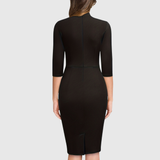 Olga – Rochie dreaptă cu fundă