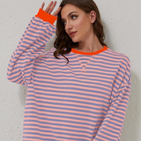 Olga – Pulover oversize cu dungi