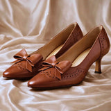 Stana – Pantofi brogue cu fundă