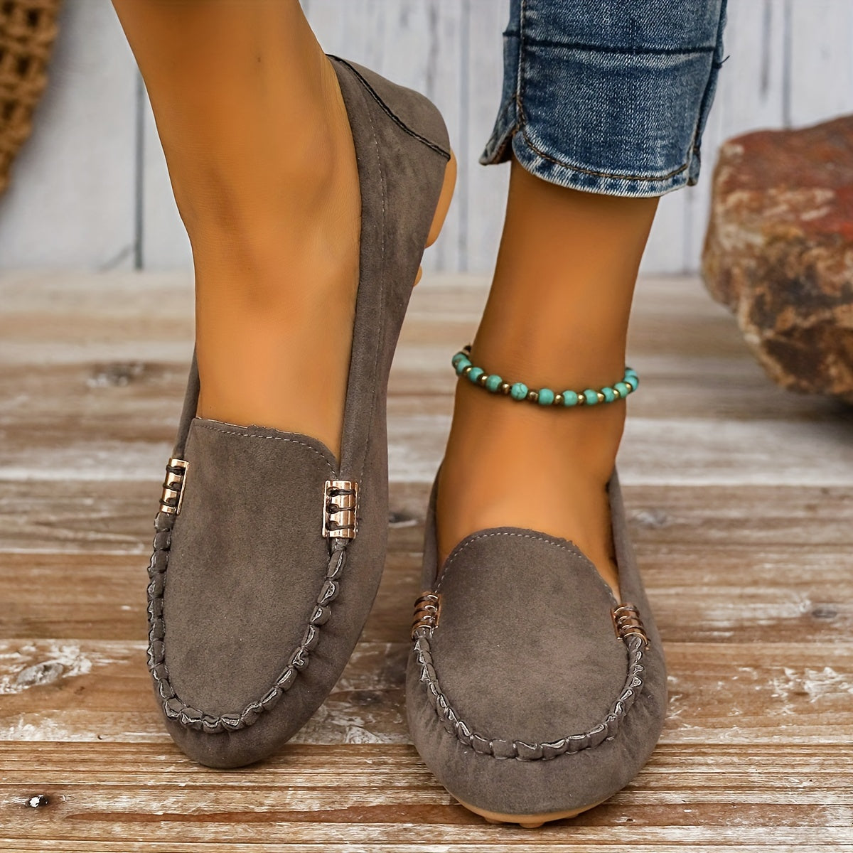 Marilena – Mocasini cu cusături decorative