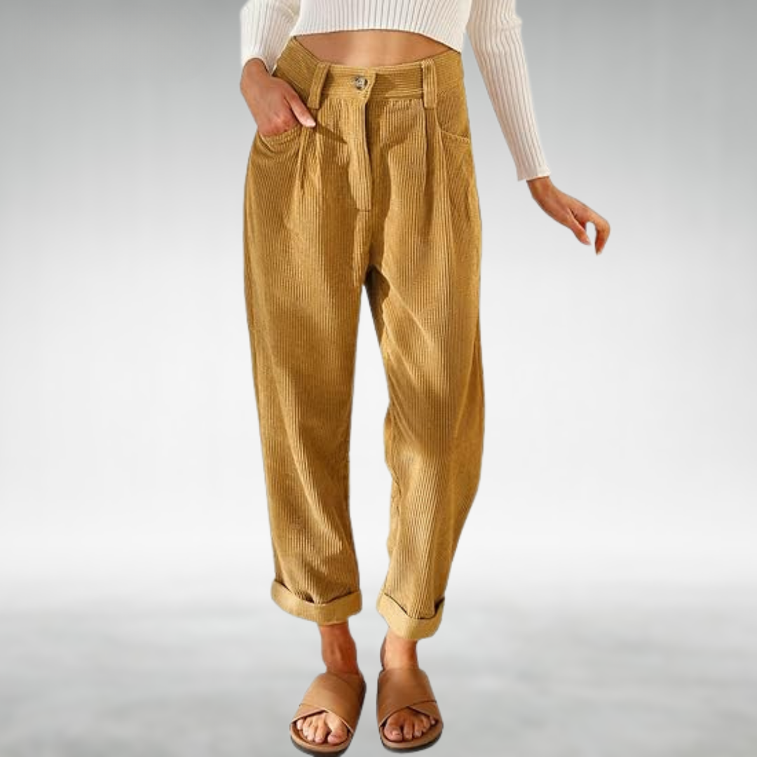 Tamara – Pantaloni din catifea reiată