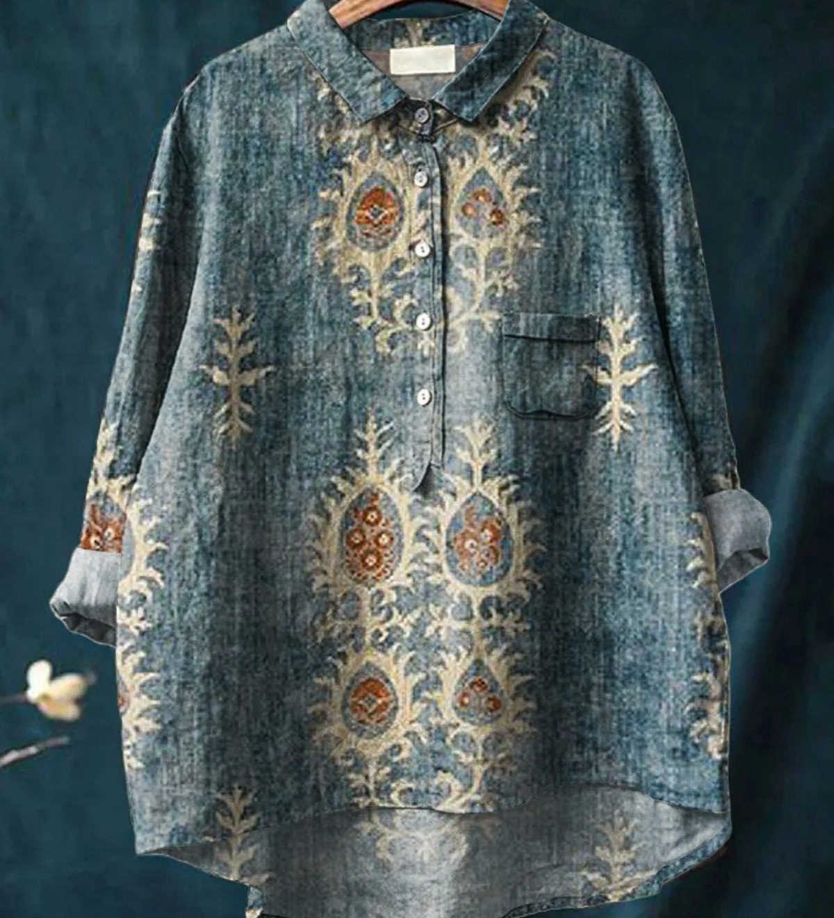 Călina – Cămașă cu ornamente vintage