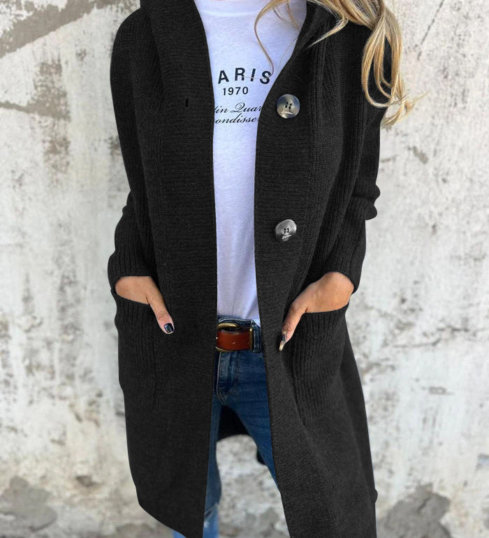 Clara – Cardigan lung cu nasturi