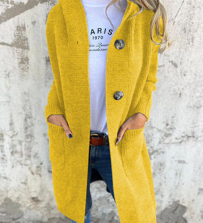 Clara – Cardigan lung cu nasturi