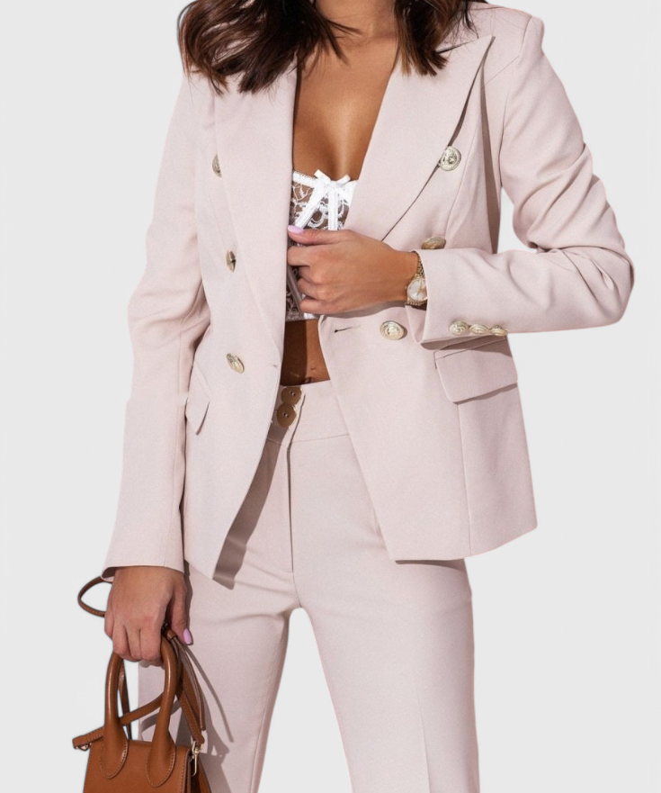 Camila – Set sacou cambrat și pantaloni