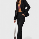 Camila – Set sacou cambrat și pantaloni