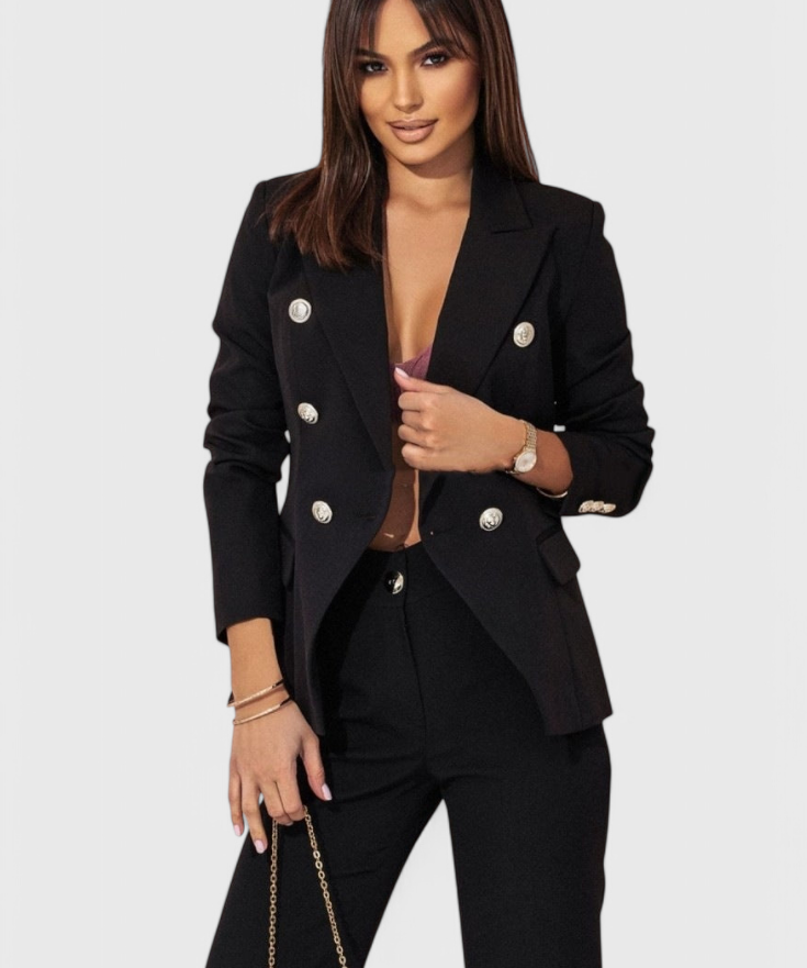 Camila – Set sacou cambrat și pantaloni