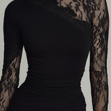 Safta – Rochie mini cu dantelă florală