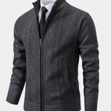 Andrei – Cardigan cu fermoar contrastant