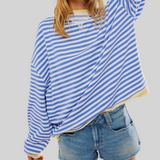 Olga – Pulover oversize cu dungi