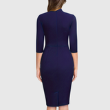 Olga – Rochie dreaptă cu fundă